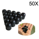 50 x Black Plastic Car Truck Auto Wheels Tire Valve Stem Cap Lid Air Dust Cov3c~