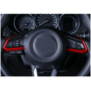Red ABS Interior Steering Wheel Cover Trim for Mazda CX-3 CX3 2016-2018 Fas X3X1