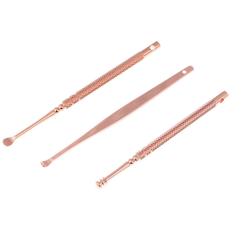 7Pcs/Set Led Ear Wax Pickers Stainless Steel Earpick Wax Remover Curette BX