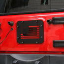 Black Steel Tailgate Vent-Plate Cover for 2007-2018 Jeep Wrangler Jk & Unli