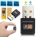 AC600 Mbps Dual Band 2.4/5Ghz Wireless USB Mini WiFi 802.11 Adapter New Net Q2G1