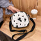 Casual Cow Printed Messenger Bag Women Canvas Small Round Shoulder Pouch
