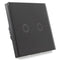 Light Switch 2-Way Touch Screen Wall Switch Single Black Switch