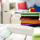 Fish Tail Sequin Pencil Case PU Pompom Pencil Bag School Stationery (White) A