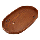 Wood Tea Plates Oval Dinner Plate Fruit Dishes Dim Sum Food Dinner Launch C