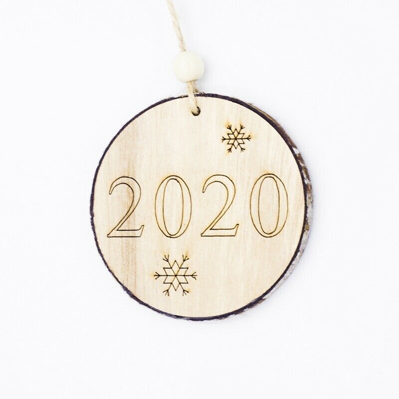 20Pcs/Set Letters and Snowflake Engraved Wooden Christmas Pendants Decorati A6O2