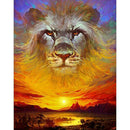 5D DIY Full Drill Diamond Painting Lion Sunset Cross Stitch Embroidery Kits