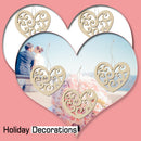 10pcs/bag Wooden Hollow Out Love Heart Pendant Wedding Party Festival Decor A