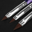 3 Sable Acrylic Nail Art Pen brush feather Design Nos. 2, 6, 8