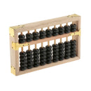 Portable 9 Column Wood Abacus Wooden Frame Japanese Student Calculator