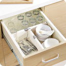 Drawer Dividers White Spring Loaded Expandable Kitchen Bedroom Organizer