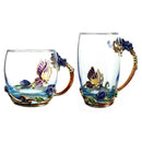 Beauty And Novelty Enamel Coffee Cup Mug Flower Tea Glass Cups For Hot And  D9C4