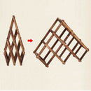 Foldable Charcoal color 6 Grid Wood Wine Holder Fashion Wine Rack Bar/Home/ F2R5