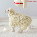 Handmade Christmas tree Little Lamb Wool Felt animal Ornament Home Xmas Decor