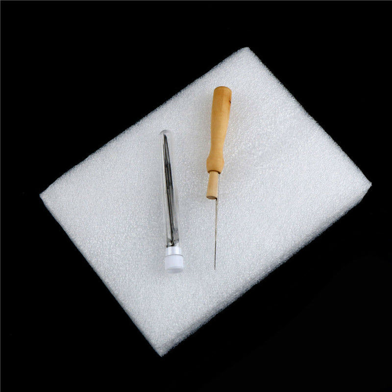 1 Set Needle Felting Starter Kit Wool Felt Tools Mat/Needles/Scissors Craft TO