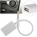 3.5mm Male AUX Audio Plug Jack To USB 2.0 Female Converter Cable Cord Car M T8C9
