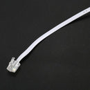 White RJ11 6P4C Modular Telephone Extenstion Lead Cable 6M 20ft M3Y8