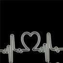 Love Heart ECG Heartbeat Pressing Scrapbooking Cutting Dies Embossing Card BX