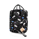 Cute Pony Print Backpack Women Casual Rucksack Girls School Bag (Black) A