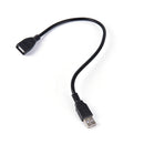 USB Male to Female Extension Cable LED Light Adapter Metal Hose for PC Deskto JR