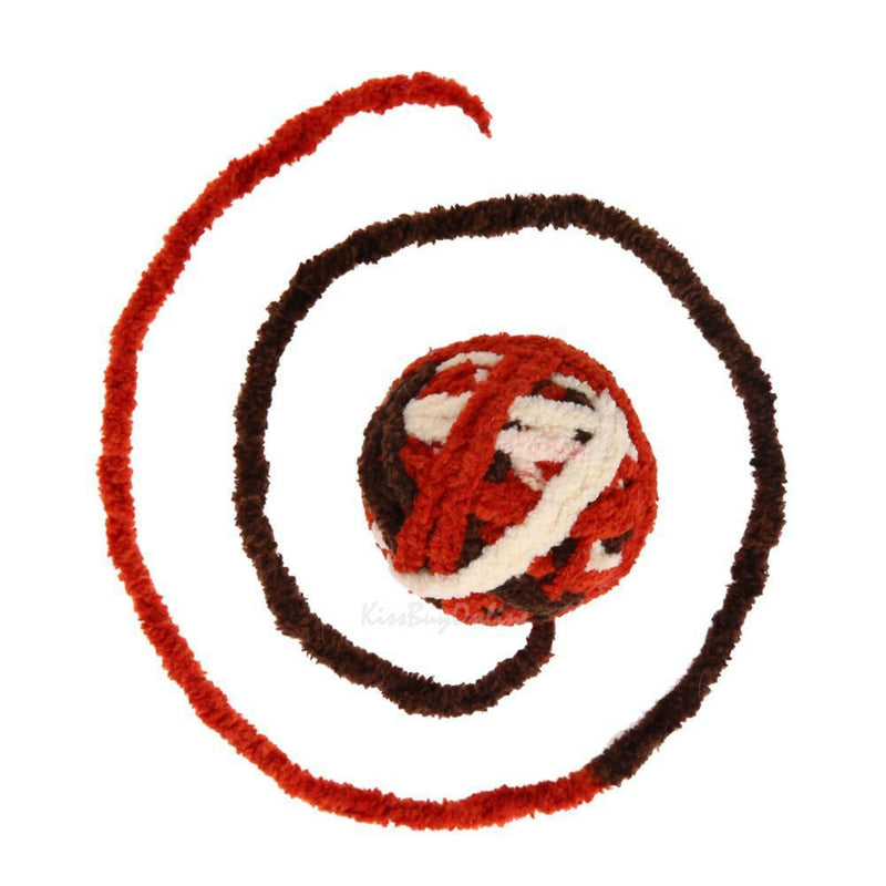 Pet Puppy Cat Dog Chew Toys Colorful Interactive Clean Teeth Wool Rope Ball