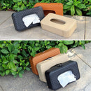 Car Tissue Box visor type PU leather car tissue box napkin holder car tissu D2A1