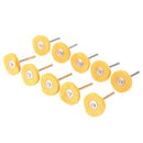 10 x 25mm Round Polishing Buffing Cloth Wheel Brush Rotary Pad Tool 3mm Shank