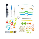 56 pcs Crochet Hook Knit Yarn Weave Knitting Needle Clip Marker Tool set Case