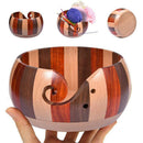 Wood Yarn Storage Bowl for Knitting, Crochet for Moms, Handmade Wooden Bowl 15cm