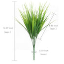 6Pcs 15 inch Artificial Plastic Wheatgrass Faux Shrubs Simulation Greenery  P3S5