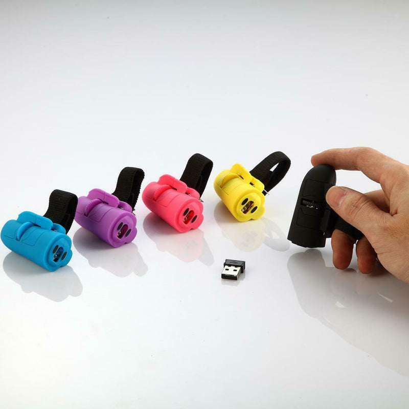 2.4G Wireless USB Finger Mouse Handheld Trackball Mice for Laptop PC - Black