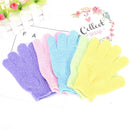 5Pair Exfoliating Body Scrub Gloves Shower Bath Mitt Loofah Skin Massage Spon Cy