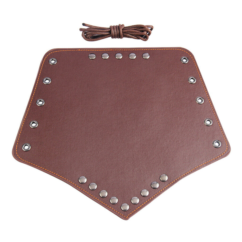 Medieval Knight Lace Up Wristband Wide Cuff Bracelet Costume Arm Armor Brown