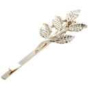 1pc Fashion Leaves Golden Metal Punk Hairpin Hair Clip