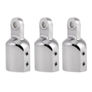3Pcs Stainless Steel Pipe Eye End Cap Bimini Top Hardware