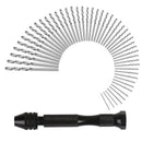 Hand Drill Set Precision Pin Vise With 49 Pcs Mini Twist Drill Bits For Mod S1B3