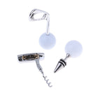 Golf Ball Bottle Opener Zinc Alloy Wine Stopper Sealer Cork Plug Cap Silvery