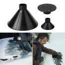 Dual Funnel Car Window Windshield Magical Ice Scraper Snow Remover (Black)
