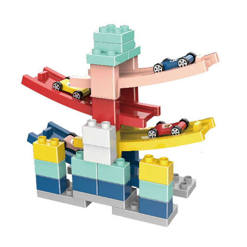 Car Racing Slide Track Building Blocks Children Educational Toys Random