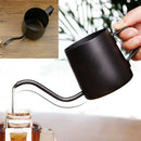 350ml Stainless Steel Black Gooseneck Narrow Spout Hand Drip Coffee Pot Ket