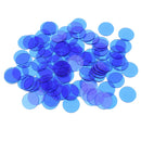 500Pcs Professional Bingo Game Chips Counting Bingo Chips Plastic Blue