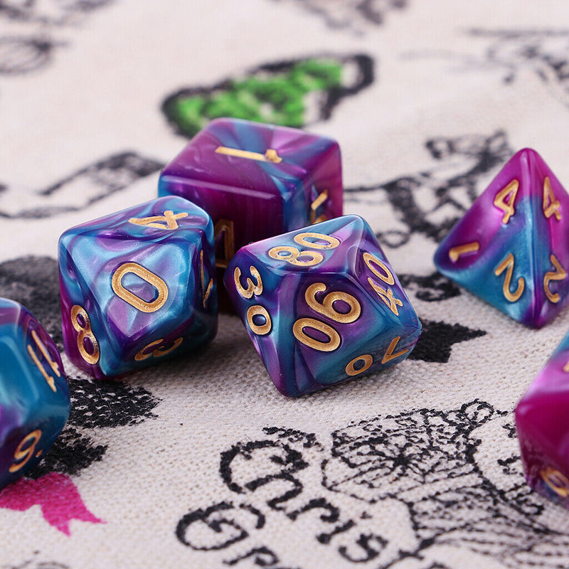 21PCS Double Color 7-die Dice 16mm fit DND MTG RPG Board Games Toys Supplies