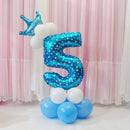 All Numbers Crown Balloon Column Set Birthday Anniversary Wedding Decoration