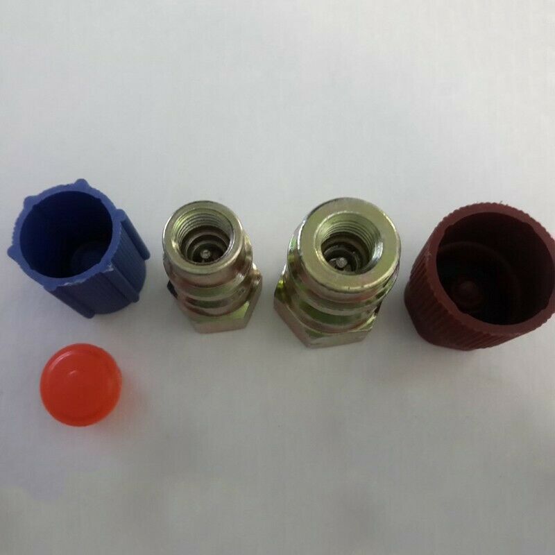Retrofit 7/16 to 3/8 Conversion Adapter R12 to R134a High/Low AC Fitting