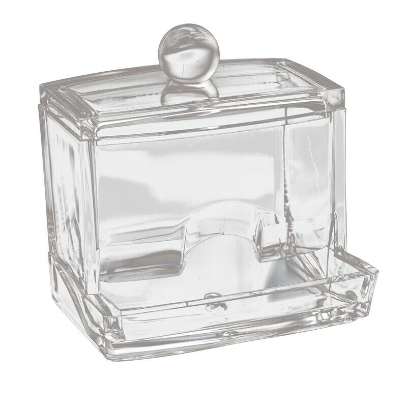 Clear Acrylic Cotton Swab Makeup Case Stick Box Storage Stand Rack B1Y6