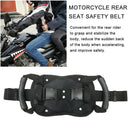 1X Black Motorcycle Passenger Safety Belt Rear Seat Grab Grip Handle Belly Strap