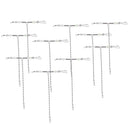 Luminous Cross-line Rolling Swivels, 10pcs 3 Way T-shape Cross-line Rolling