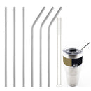 New Stainless Steel Straws Reusable 10.5 inch Extra Long Drinking Straws Set  OZ