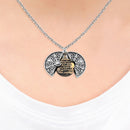 Sunflower Pendant Necklace Lettering Open Clavicle Chain for Unisex Jewelry A