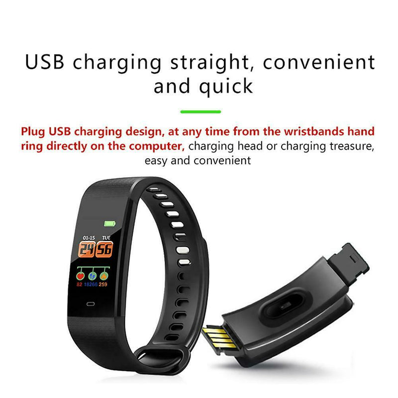 Y5 Smart Bracelet Heart Rate Monitor Pedometer Fitness Tracker Sports Wristband